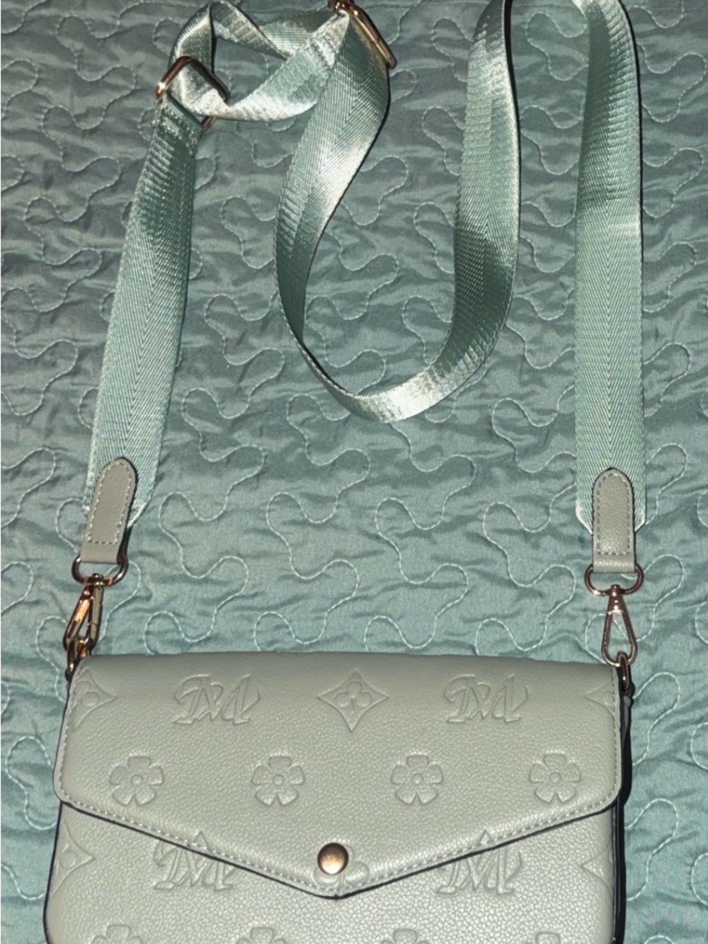 Montana West Mint Green Embossed Crossbody Bag - Women